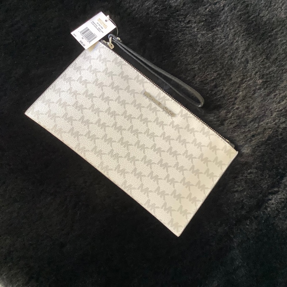 NWT MICHAEL Michael Kors Jet Set Lg Zip Wristlet